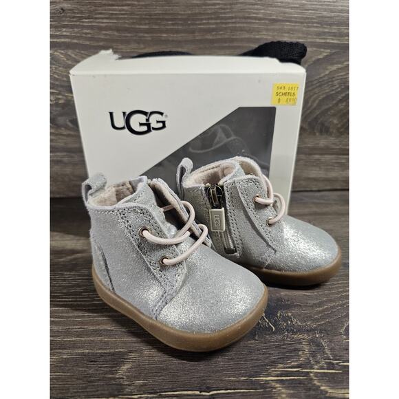 UGG Kristjan Metallic Chukka Boots Toddler Girls' Size 0/1 - Picture 1 of 8